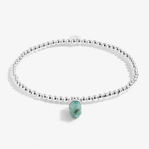 Beaded stretchy bracelet with aventurine charm on "happiness"meaning card Jewellery Bracelets Carathea