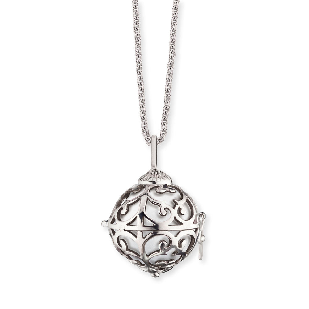 angels whisperer silver white chiming ball necklace ERN ER 01 XS carathea.co.uk e16e5bc1 4a02 4127 8dcb