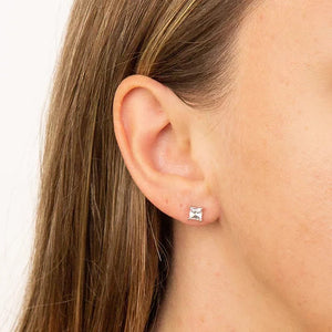 Diamonfire Princess Cut Zirconia Stud Earrings Earrings DIAMONFIRE 