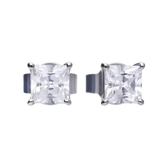 Diamonfire Princess Cut Zirconia Stud Earrings Earrings DIAMONFIRE 