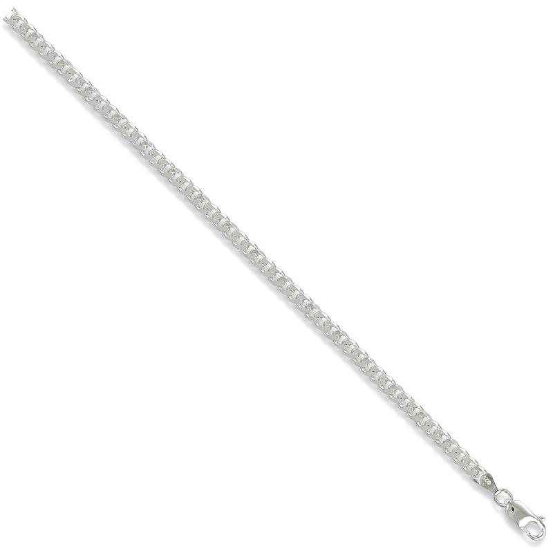 Ladies Silver Curb Bracelet Jewellery Hanron 
