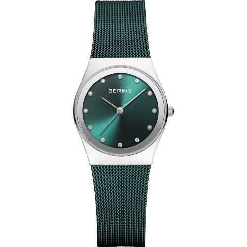 Bering ladies watch with green dial and milanese bracelet Watches Carathea