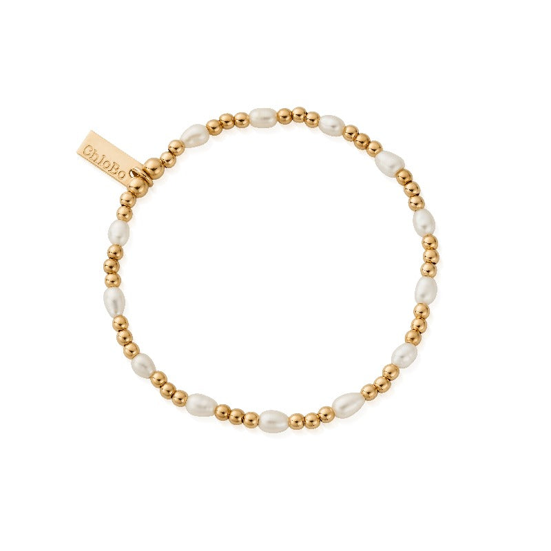 Chlobo Gold Cute Charm Pearl Bracelet | Carathea