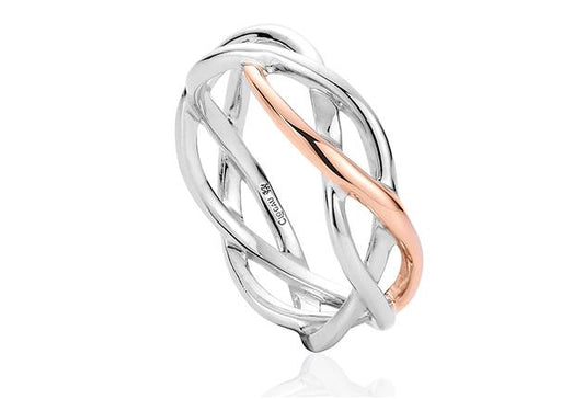 Clogau Eternal Love Weave Ring 3SCMG54 Rings CLOGAU GOLD J 