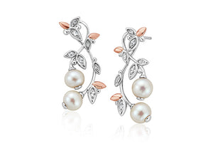 Clogau Lily of the Valley Pearl Drop Earrings 3SLYV0293 Earrings CLOGAU GOLD 