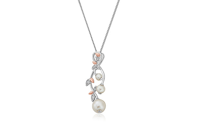 Clogau Lily of the Valley Pearl Pendant 3SLYV0296 Necklaces & Pendants CLOGAU GOLD 