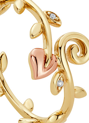 Clogau Vines of Life Gold Ring with Diamonds GTOL0054 Rings CLOGAU GOLD
