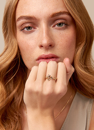 Clogau Vines of Life Gold Ring with Diamonds GTOL0054 Rings CLOGAU GOLD