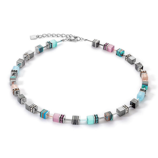 Coeur de Lion Candy Necklace in Aqua and Pink 5090/10-1919 Coeur de Lion 