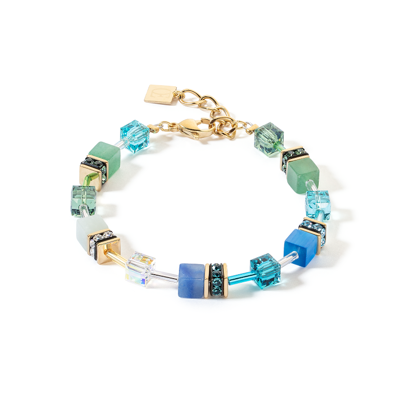 coeur de lion iconic precious bracelet in green and turquoise