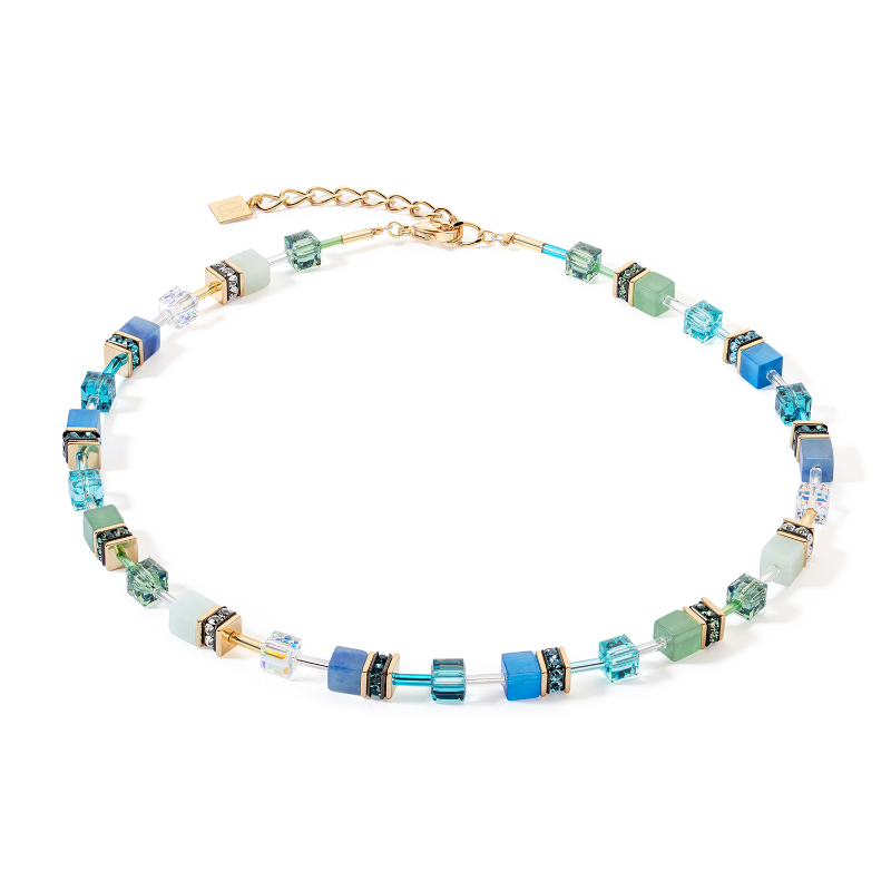 coeur de lion iconic precious necklace in turquoise and green