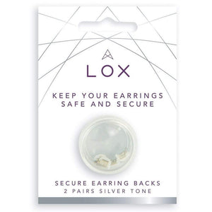 LOX Earring Backs Silver Tone Jewellery Connoissers 