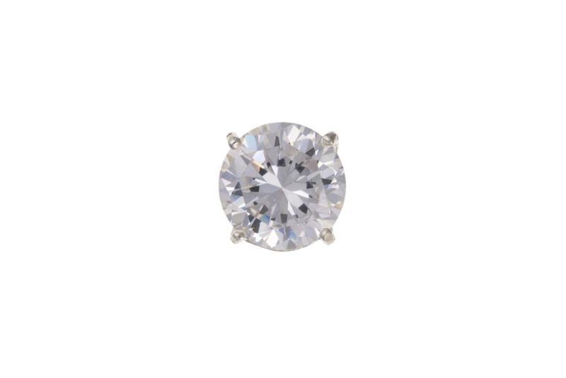 Men's Single CZ Stud Earring Jewellery carathea
