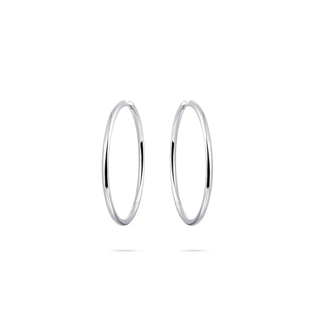 Extra large silver hoop earrings Jewellery Carathea