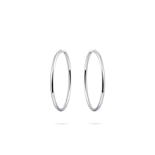 Extra large silver hoop earrings Jewellery Carathea