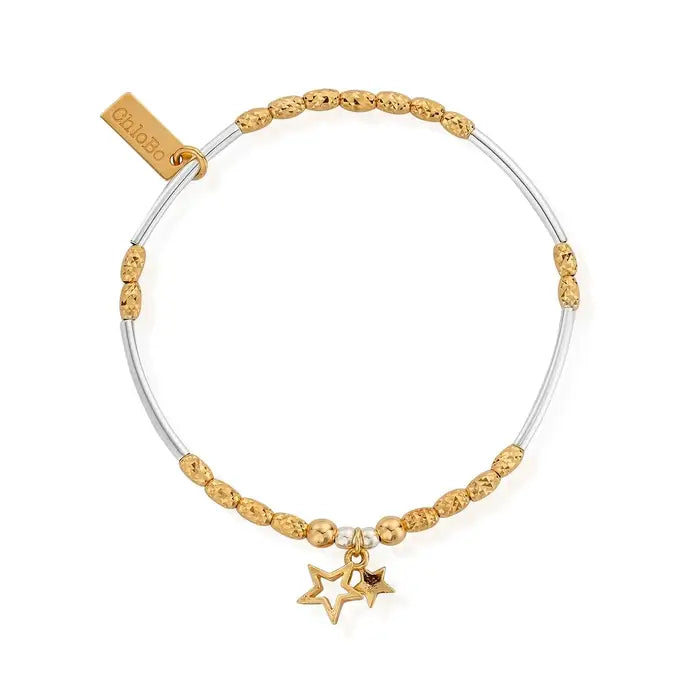Chlobo Gold and Silver Double Star Bracelet | Carathea