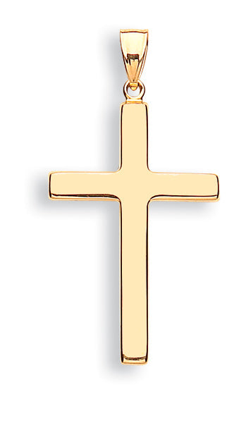 Gold Plain Cross Pendant Hanron 