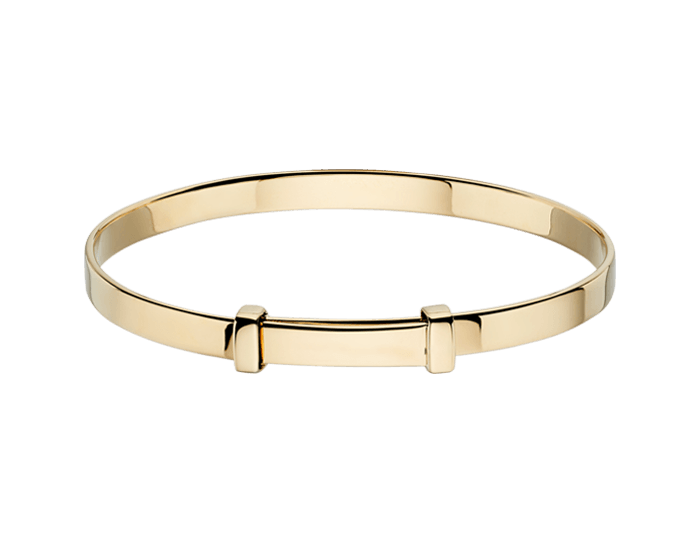 Gold plated silver expandable baby bangle Jewellery Carathea