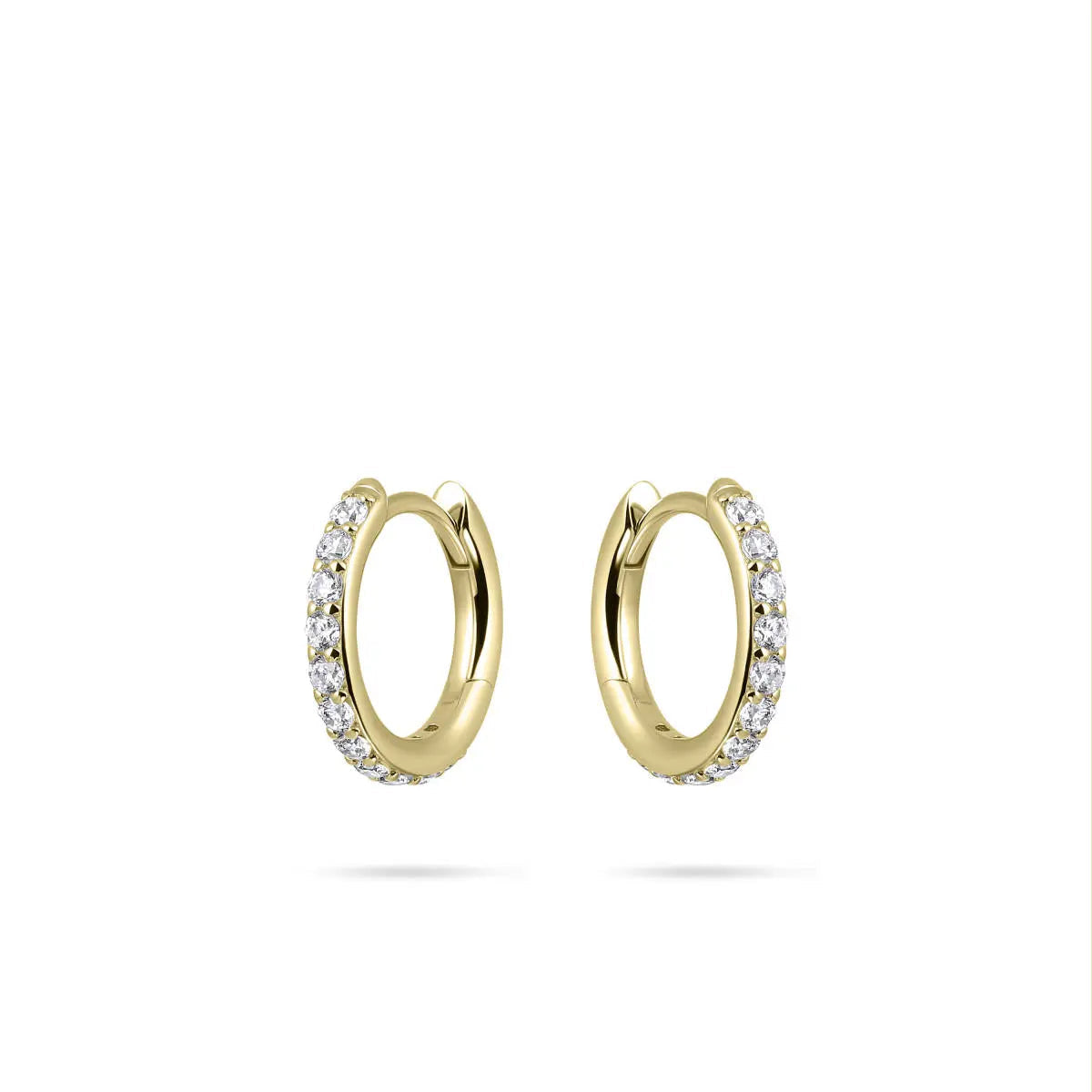 Gold Plated Silver CZ Set Hoop Earrings Earrings Gisser 