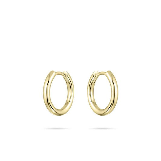 Gold Plated Silver Polished Hoop Earrings Earrings Gisser 