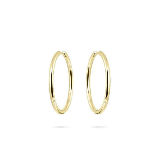 Large gold-plated silver hoop earrings Jewellery Carathea