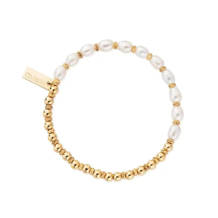 Chlobo Gold Story of Love Pearl Bracelet | Carathea