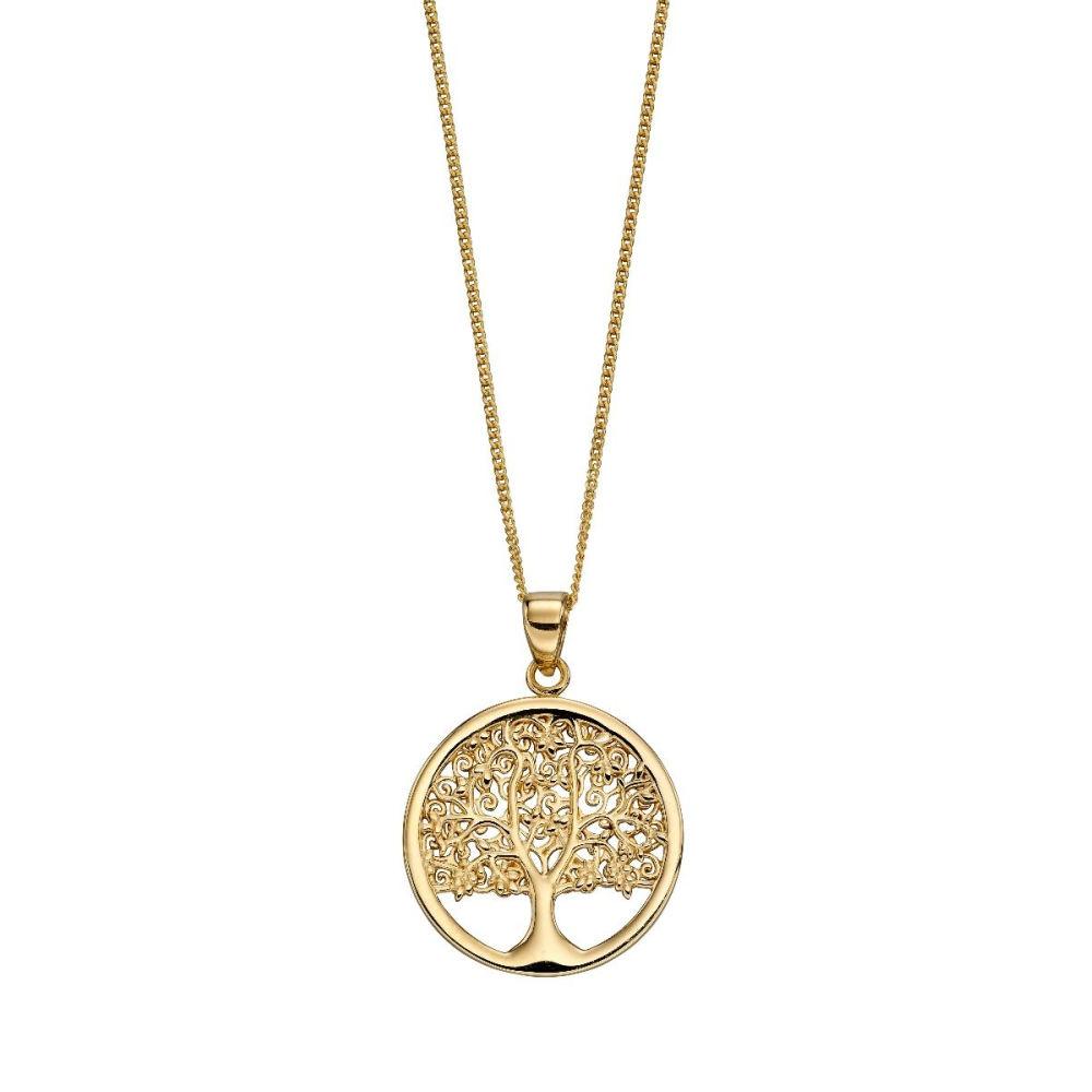 9ct Gold Tree of Life Pendant Jewellery Carathea