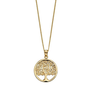 9ct Gold Tree of Life Pendant Jewellery Carathea 