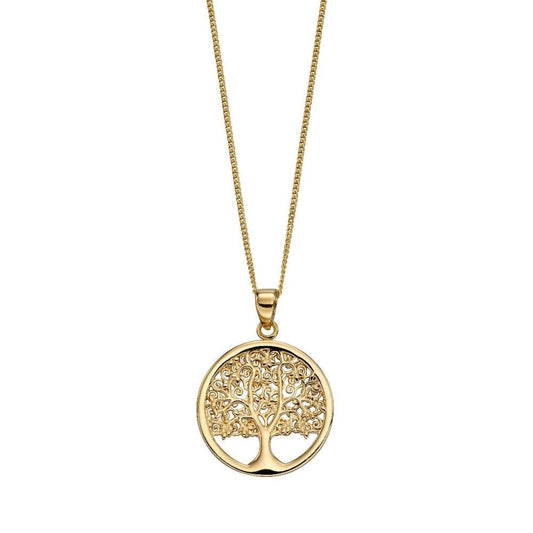 9ct Gold Tree of Life Pendant Jewellery Carathea 