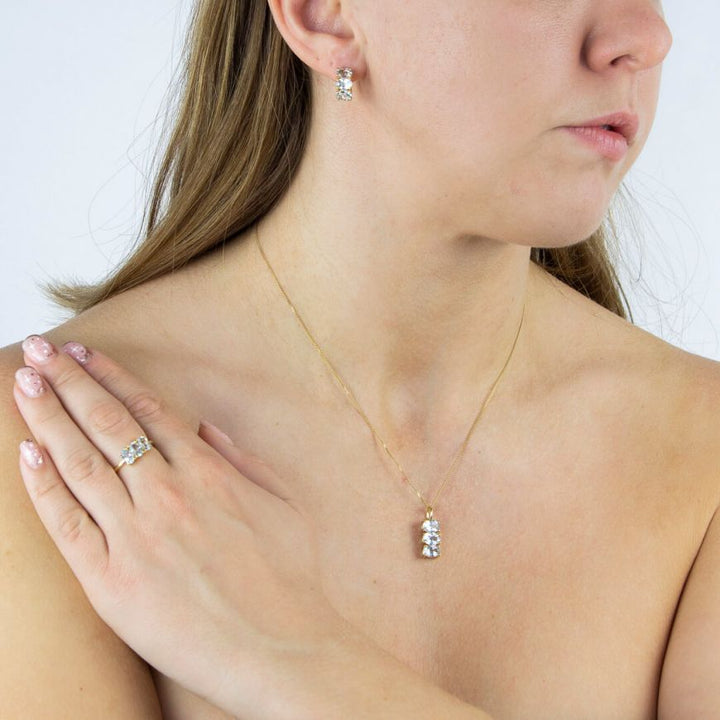 Gold Vermeil Blue Topaz Hoop Earrings Earrings Gecko