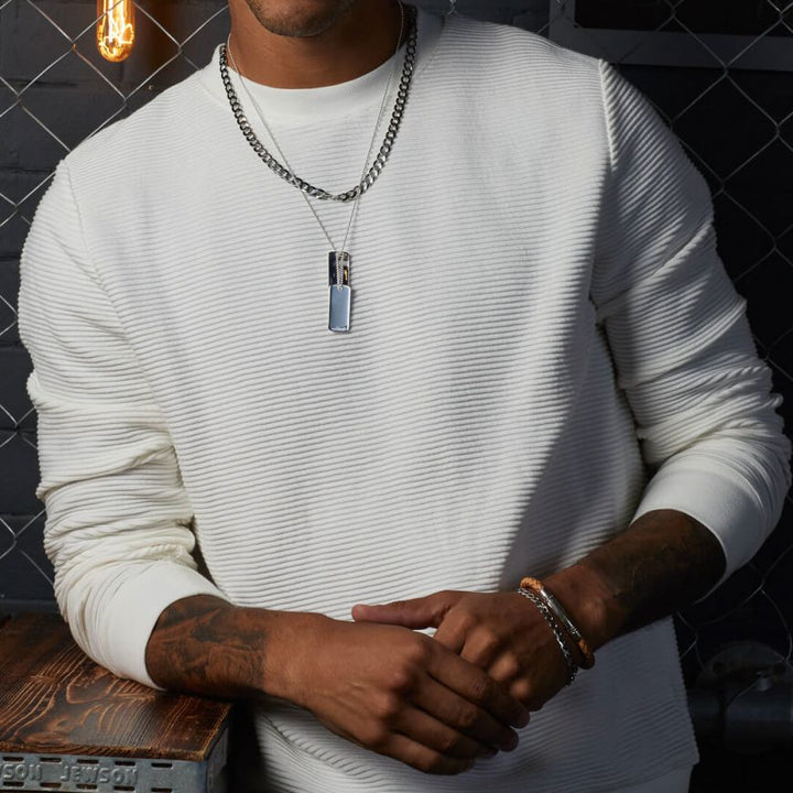 Platinum Plated Silver Curb Chain Necklace Necklaces & Pendants FRED BENNETT