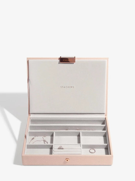 Stackers jewellery box lid in blush pink Carathea Jewellers