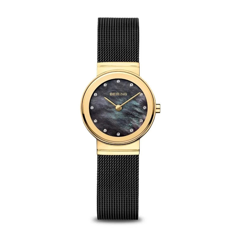 Ladies Bering watch in black and gold Watches Carathea