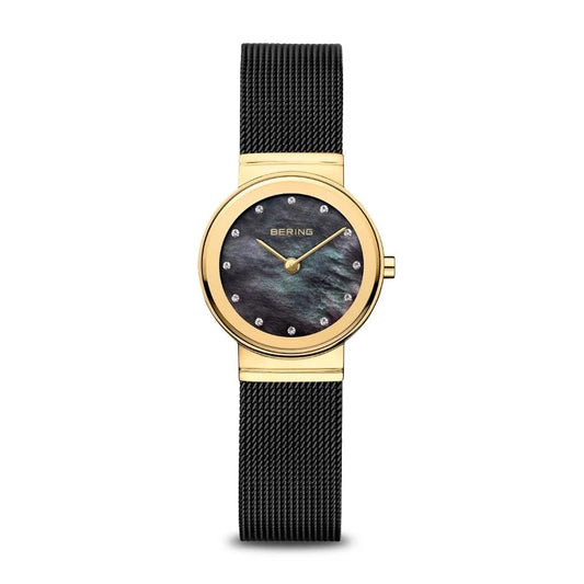 Ladies Bering watch in black and gold Watches Carathea