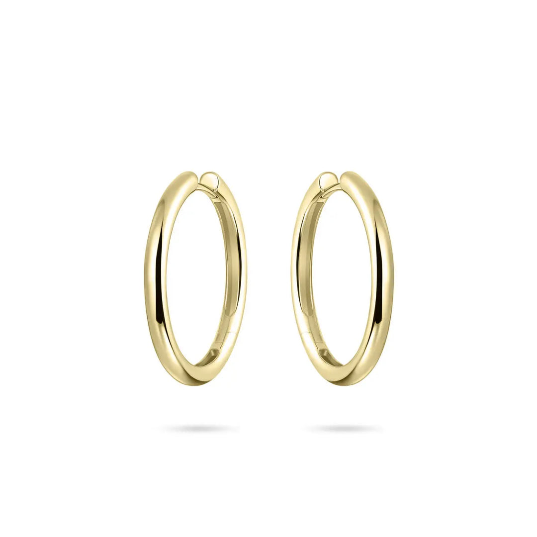 Large bold gold-plated silver hoop earrings Jewellery Carathea
