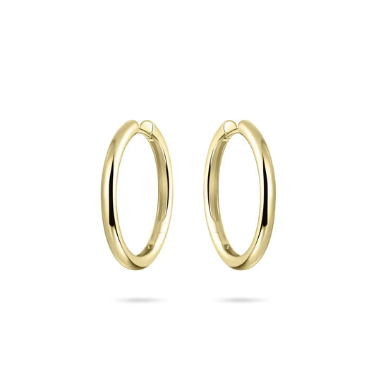 Large bold gold-plated silver hoop earrings Jewellery Carathea