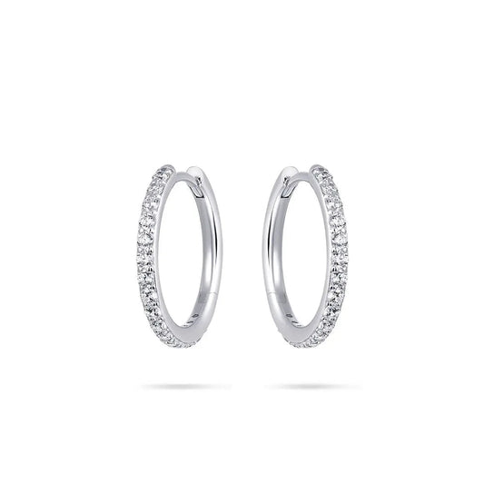 Large Sparkling Hoop Earrings with Cubic Zirconia Earrings Gisser 