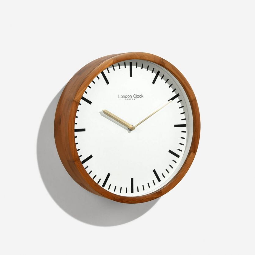 Wall clock with walnut coloured finish Carathea Jewellers