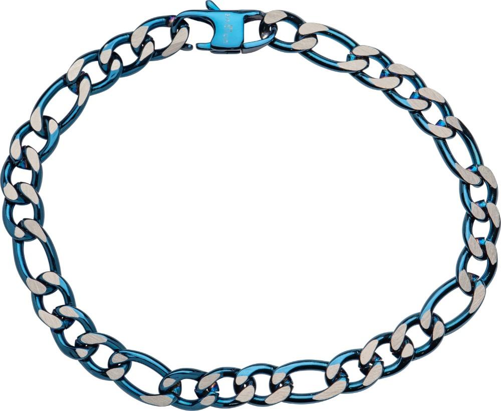 Men's Figaro Bracelet in Gunmetal Grey and Blue Men's Bracelets Unique 