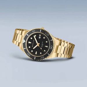 Bering gold and black sporty watch Artic Sailing collection watches Carathea