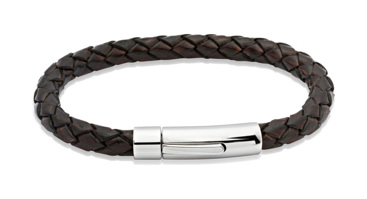 Men's Woven Leather Bracelet in Various Colours