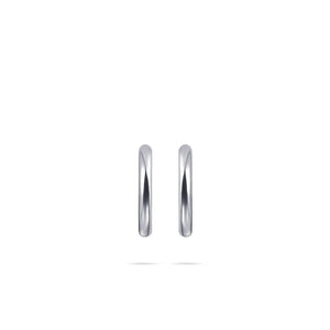 Polished Silver 15 mm Hoop Earrings Earrings Gisser 