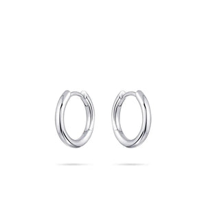Polished Silver 15 mm Hoop Earrings Earrings Gisser 