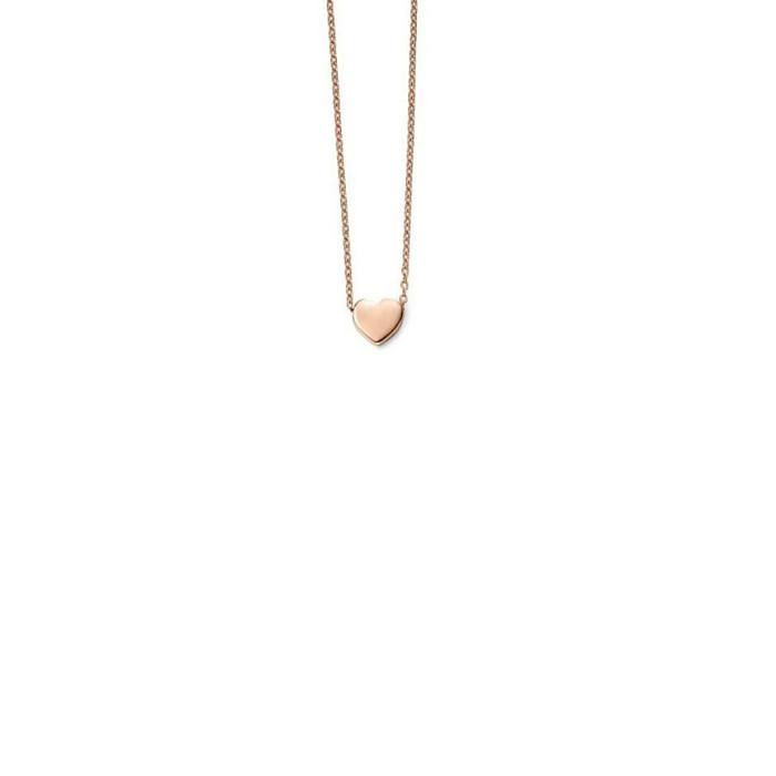 9ct Rose Gold Heart Necklace Jewellery Carathea