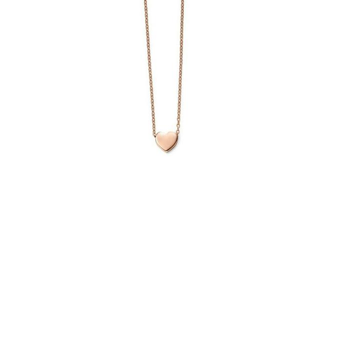 9ct Rose Gold Heart Necklace Jewellery Carathea 