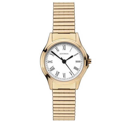 Sekonda Ladies Watch with Gold-Tone Expanding Strap 2702 Watches Carathea 