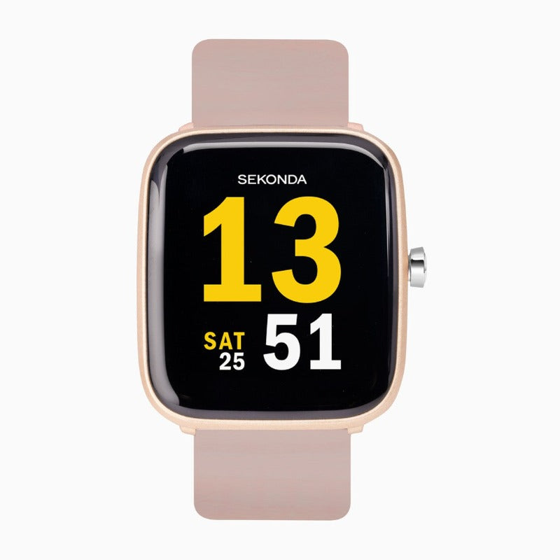 Ladies Sekonda Smartwatch with pink silicone strap Smartwatch Carathea