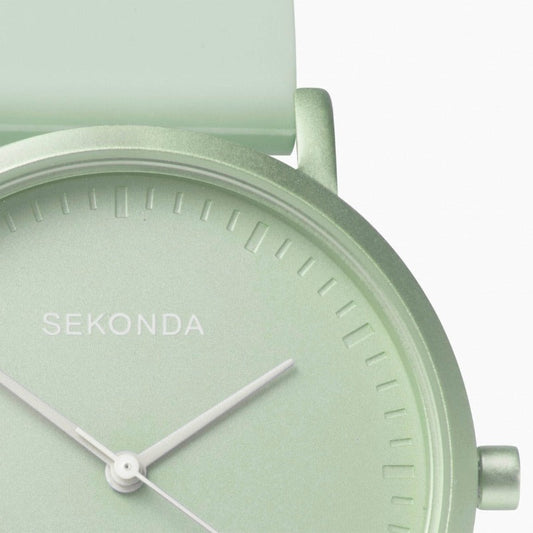 Sekonda Palette Ladies Green Watch with Rubber Strap 40395 Sekonda 