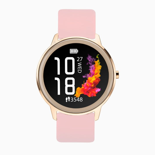 Ladies Sekonda Smartwatch in rose gold and Pink silicone Smartwatches Carathea