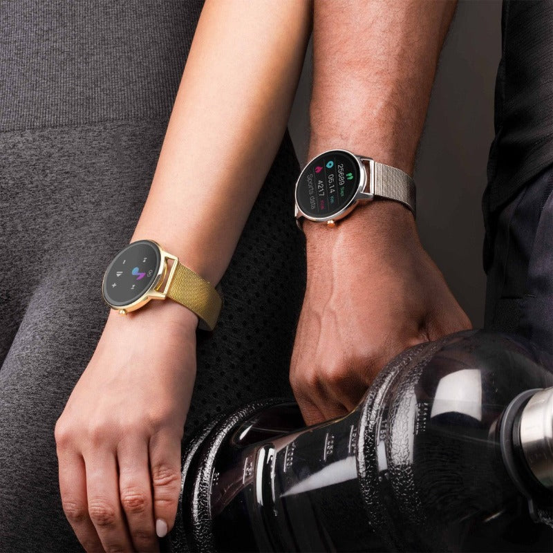 Sekonda Ladies Smartwatch in silver and gold mesh strap Smartwatches Carathea